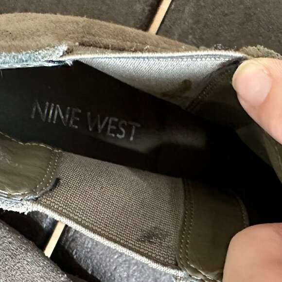 NINE WEST Suede Wedge Laynao Bootie Shootie Ankle Boot - Size 8M - Picture 10 of 16